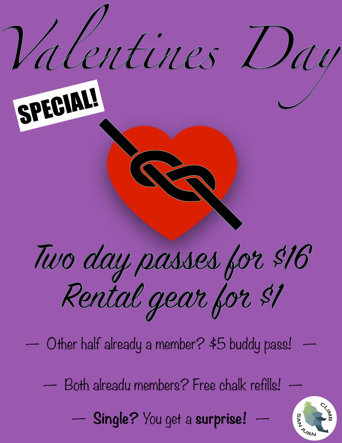Valentines Day Special! Climb San Juan